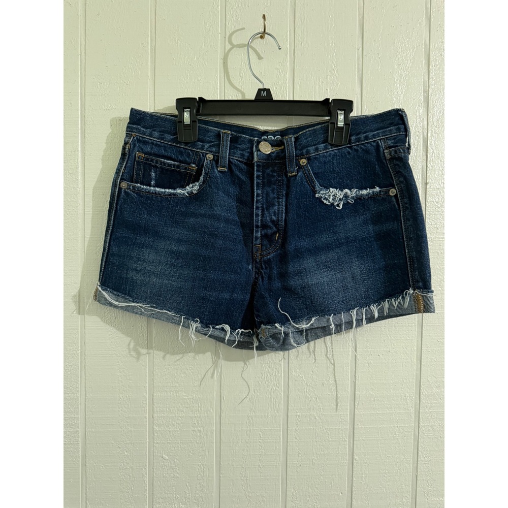 BDG Tomgirl Dark Wash Distressed Denim Cutoff Shorts Size 26W